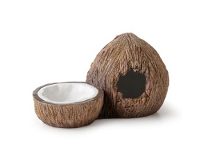 [엑소테라] 코코넛은신처+물그릇 세트
